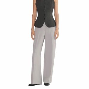 Aritzia Wilfred Limitless High-Rise Wide Leg Pant Ashen Grey Crepette Sz 16